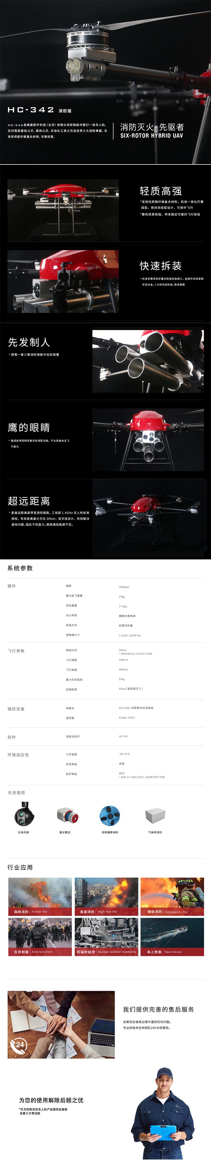 蜂巢航宇HC-342六旋翼无人机（多版本）