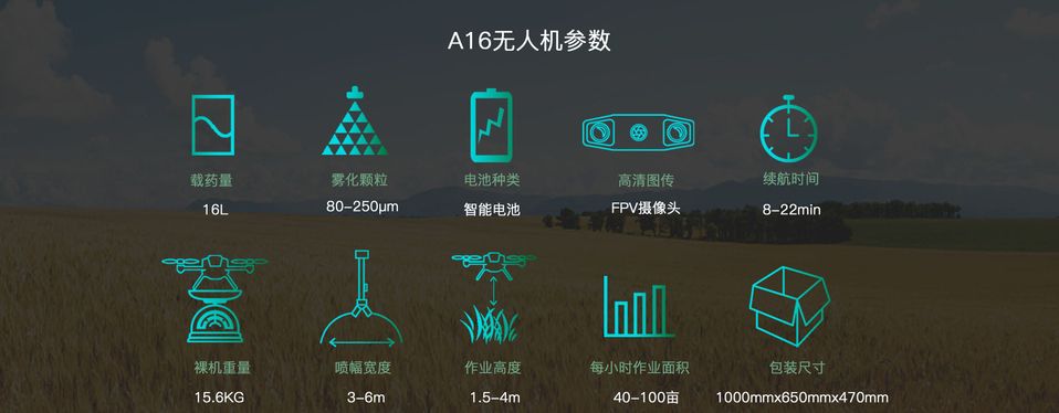 启飞A16大载重植保无人机