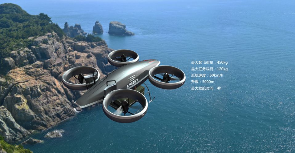 旋飞航空 A-HAWK Ⅱ油动重载垂直起降多旋翼无人机