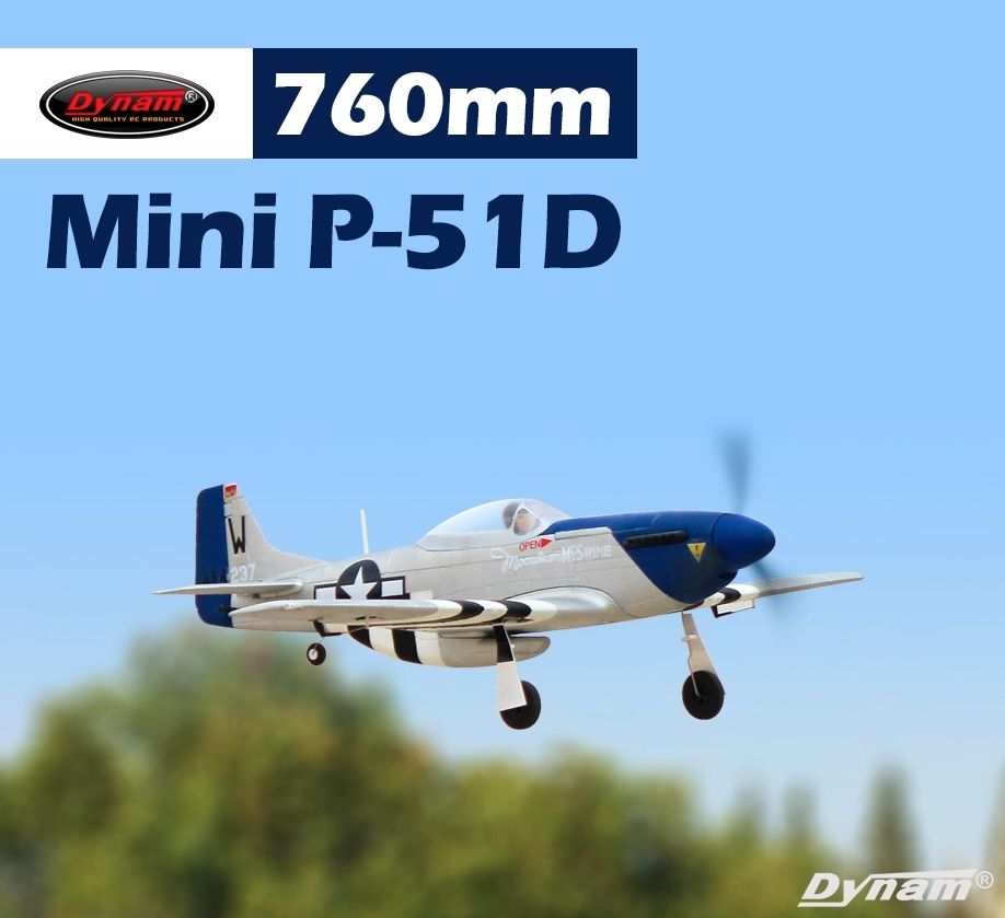 Dynam mini P-51D迪乐美 0.76米泡沫飞机