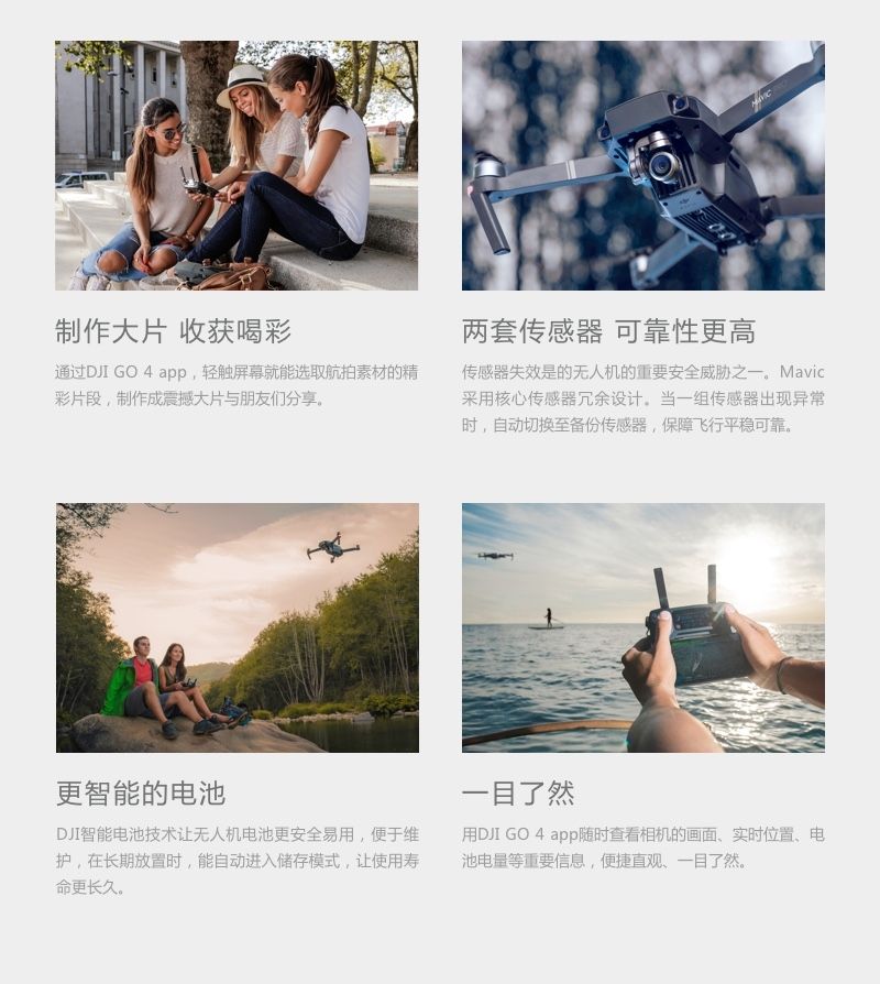 DJI大疆"御" MAVIC PRO 初雪白套装