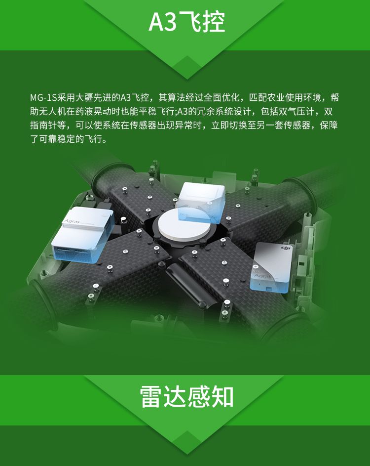 DJI大疆MG-1S智能农业植保机农药机八轴多旋翼喷洒无人机