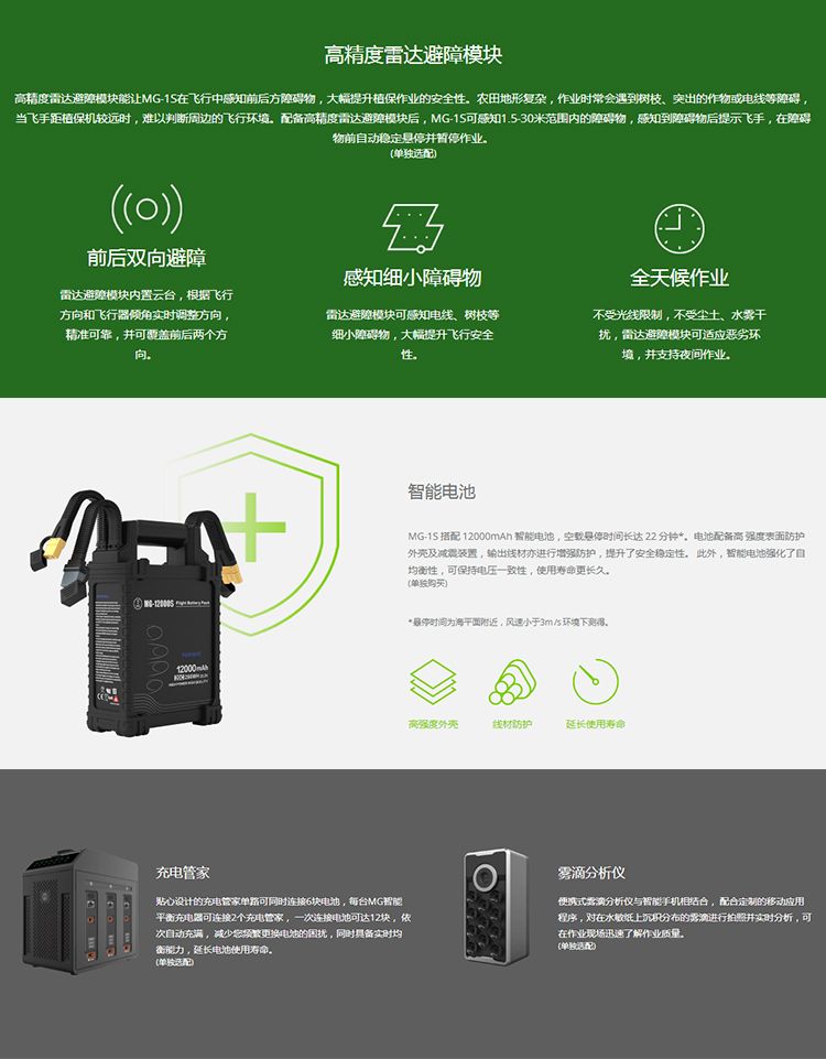 DJI大疆MG-1S智能农业植保机农药机八轴多旋翼喷洒无人机